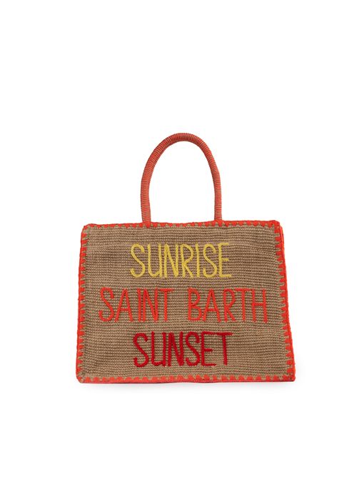 Borsa Vivian Juta beige con ricamo Mc2 Saint Barth | VIVIAN JUTE00154H SUN 1281 EMB
